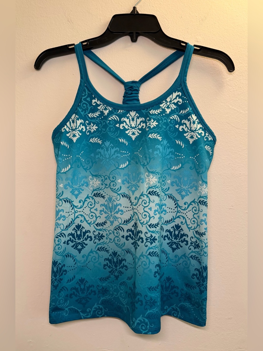 Athleta Blue Ombré Racerback Athletic Tank Top